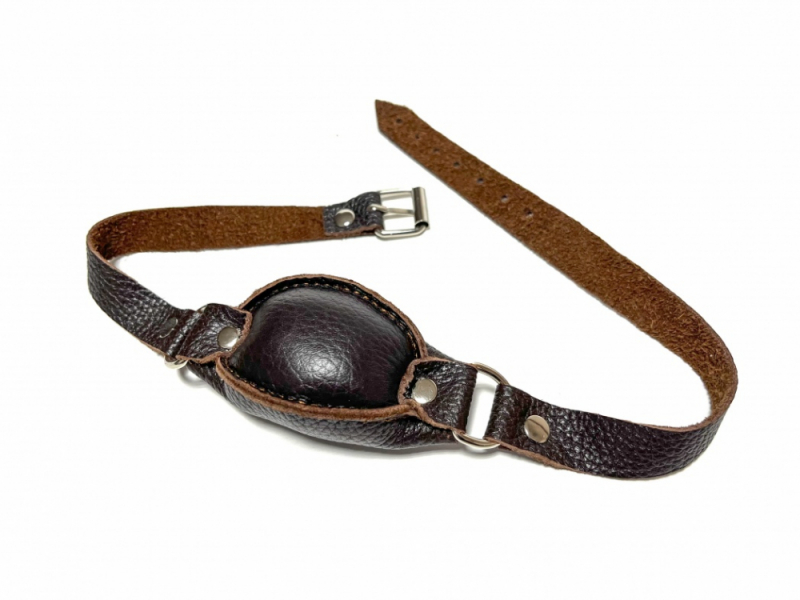 Кляп "BDSM-Арсенал" коричневый, кожа 